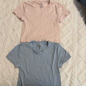 Aritzia Seamless Light Blue and Soft Pink Tops